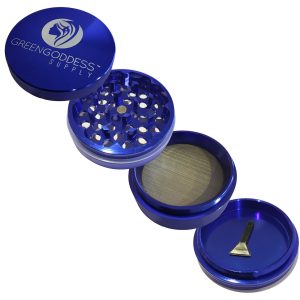 blue weed grinder for kief