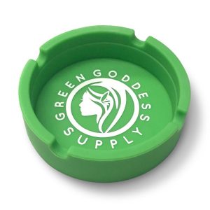 Round Silicone Ashtray - Green